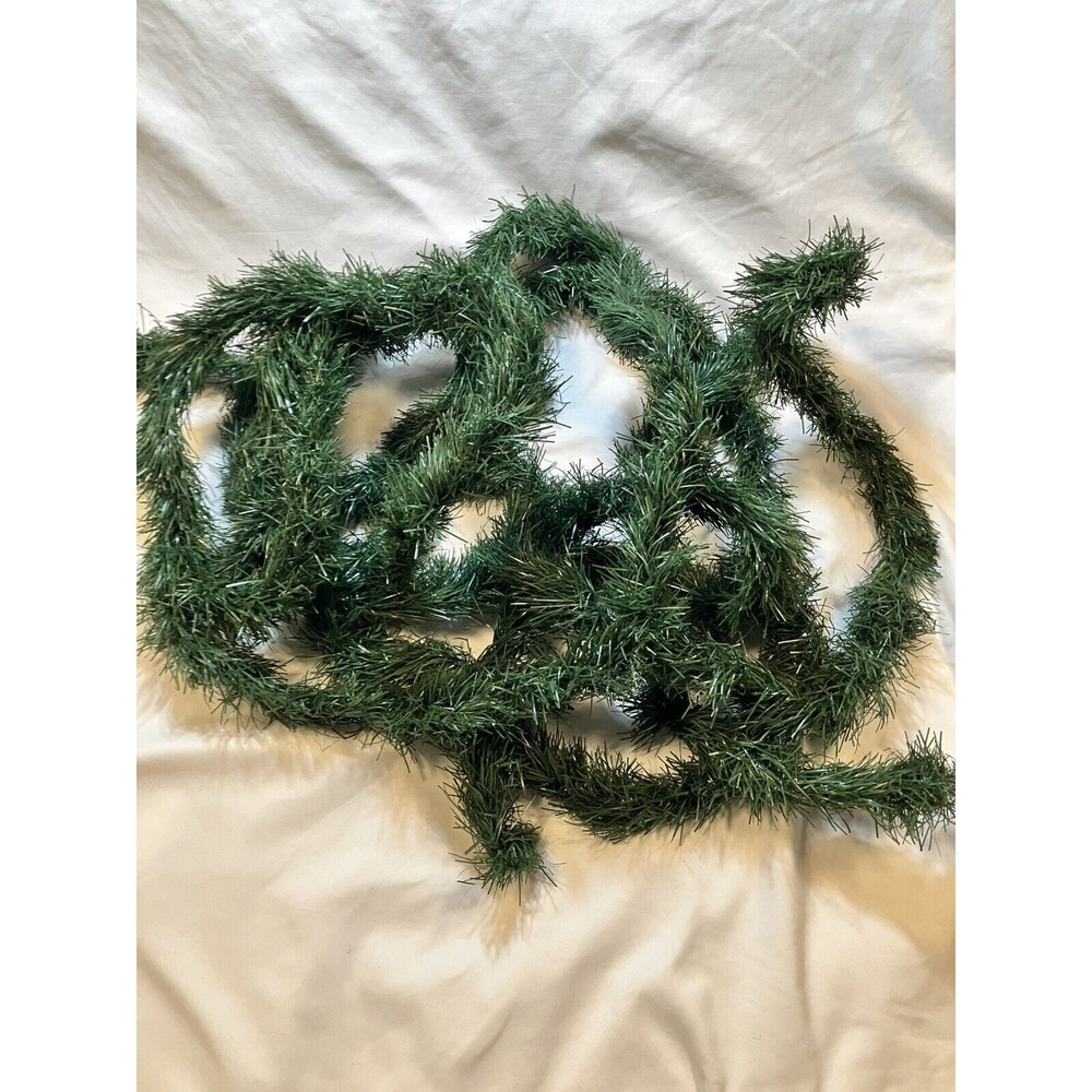 Green Christmas Artificial Garland - 2 pieces - Total 15’ Feet Holiday Decor